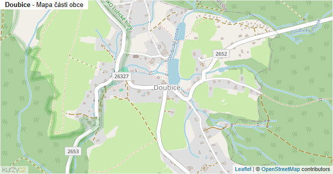 Doubice - mapa části obce