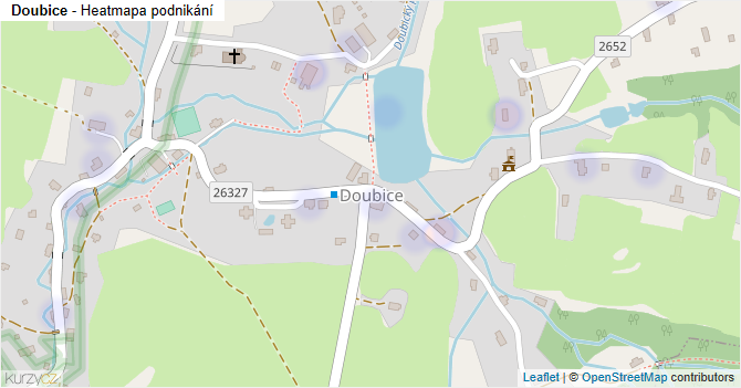 Doubice - mapa podnikání