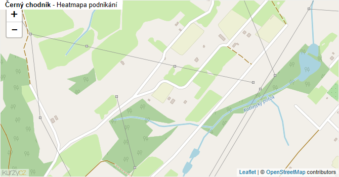 Černý chodník - mapa podnikání