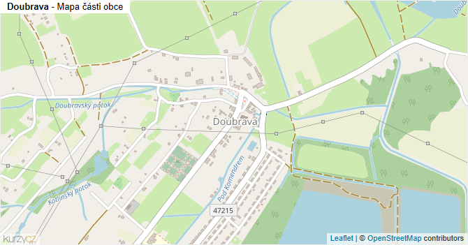 Doubrava - mapa části obce