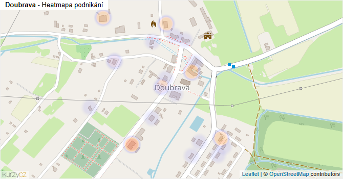 Doubrava - mapa podnikání