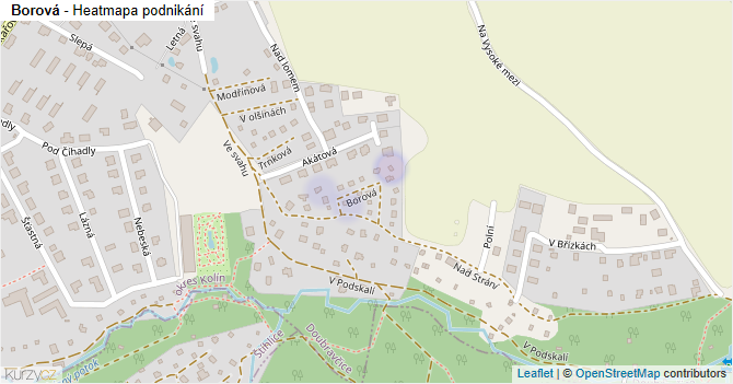 Borová - mapa podnikání