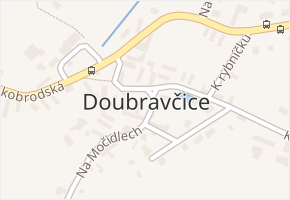 Doubravčice v obci Doubravčice - mapa části obce