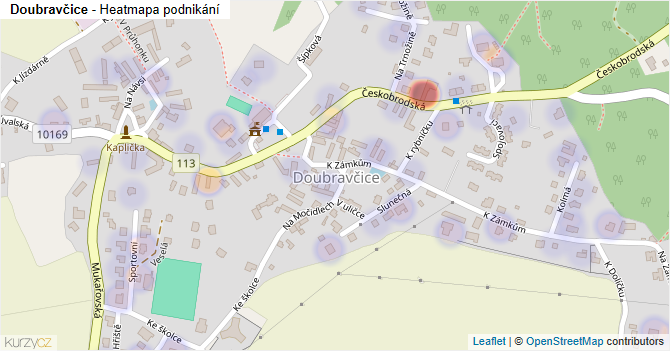 Doubravčice - mapa podnikání