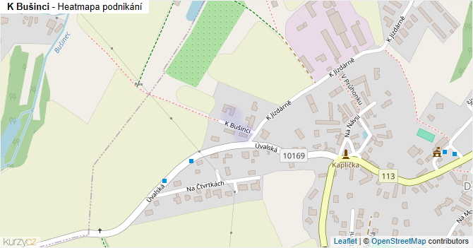 K Bušinci - mapa podnikání