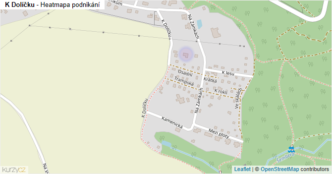 K Dolíčku - mapa podnikání