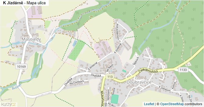 K Jízdárně - mapa ulice