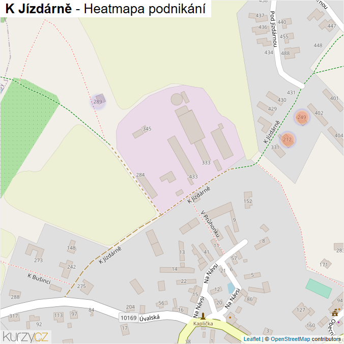 Mapa K Jízdárně - Firmy v ulici.