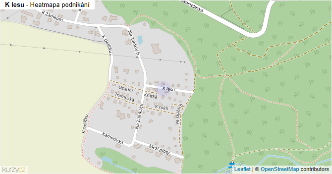K lesu - mapa podnikání