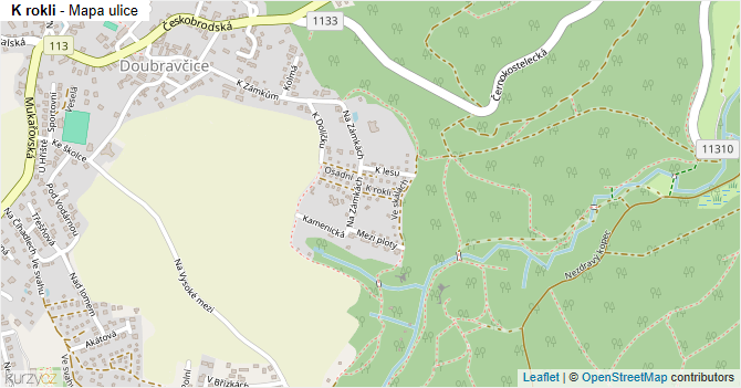 K rokli - mapa ulice