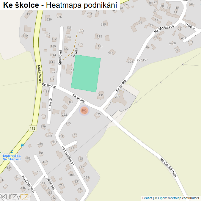Mapa Ke školce - Firmy v ulici.