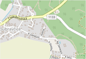 Kolmá v obci Doubravčice - mapa ulice