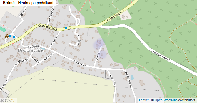 Kolmá - mapa podnikání