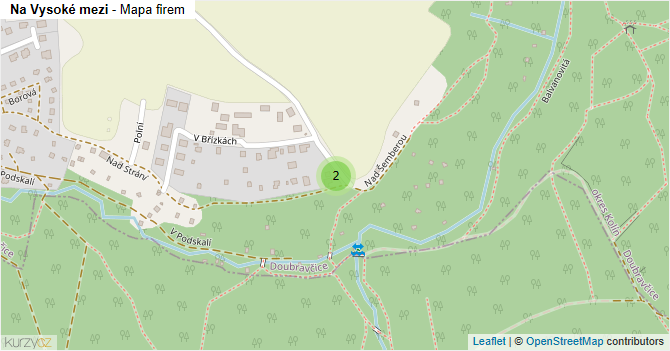 Na Vysoké mezi - mapa firem