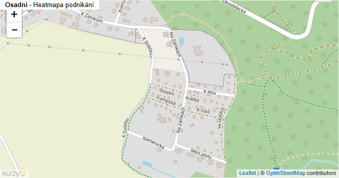 Osadní - mapa podnikání