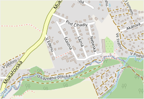 Šťastná v obci Doubravčice - mapa ulice