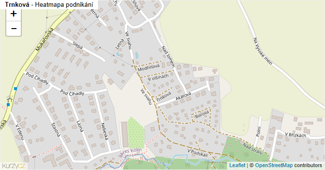 Trnková - mapa podnikání