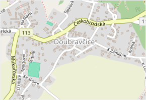 V uličce v obci Doubravčice - mapa ulice