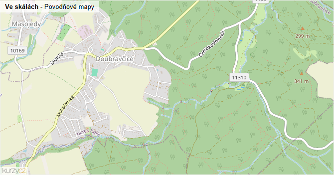 Ve skálách - záplavové mapy stoleté vody