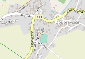 Veselá v obci Doubravčice - mapa ulice