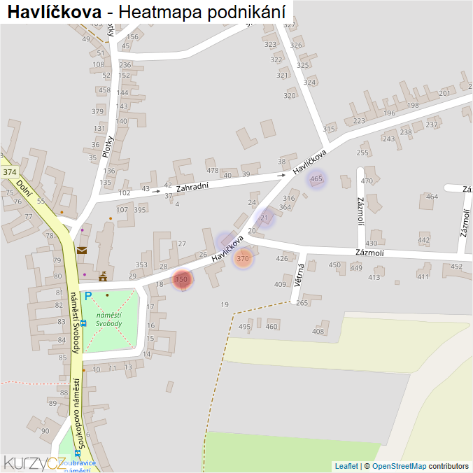 Mapa Havlíčkova - Firmy v ulici.