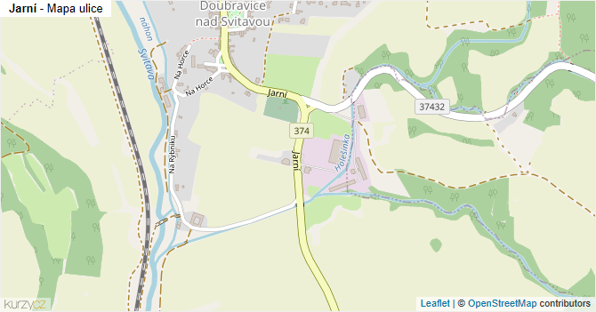 Jarní - mapa ulice