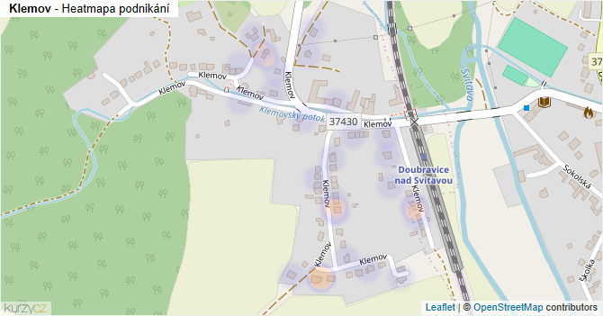 Klemov - mapa podnikání