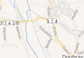 Sokolská v obci Doubravice nad Svitavou - mapa ulice