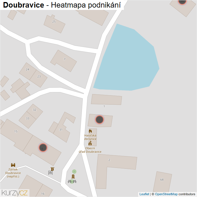 Mapa Doubravice - Firmy v obci.