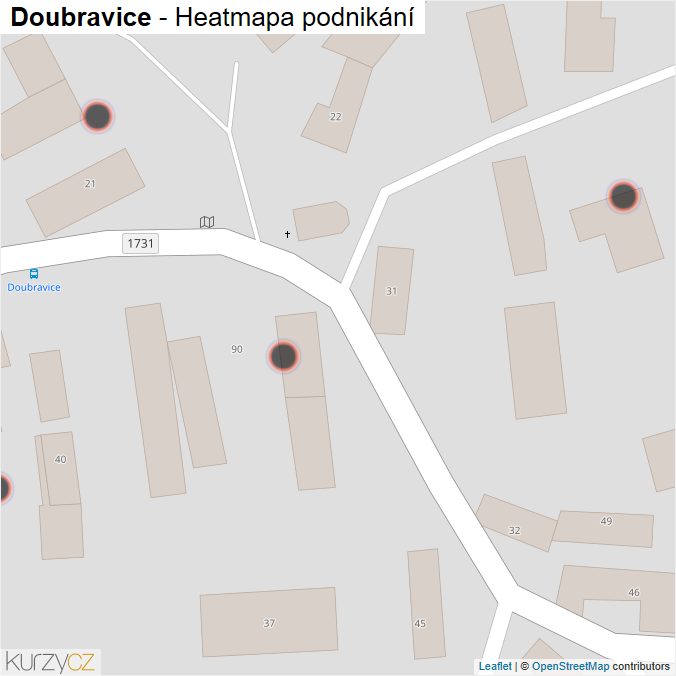 Mapa Doubravice - Firmy v obci.