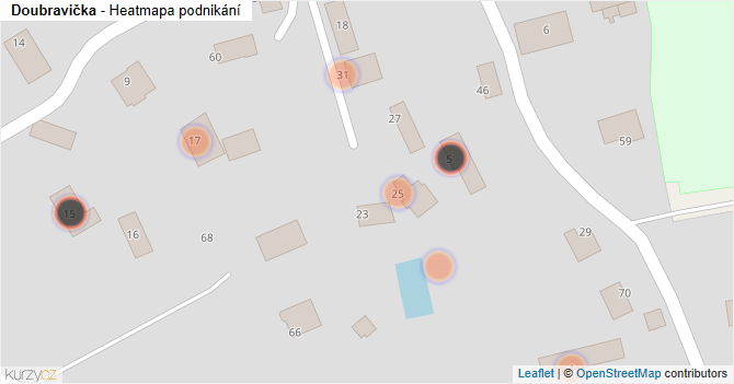 Doubravička - mapa podnikání