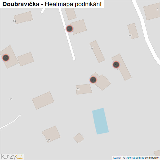 Mapa Doubravička - Firmy v obci.