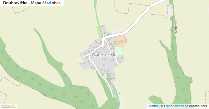 Doubravička - mapa části obce