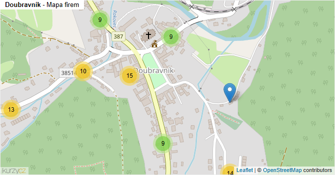 Doubravník - mapa firem