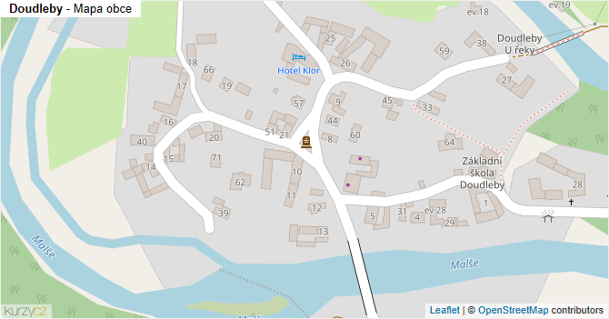 Doudleby - mapa obce