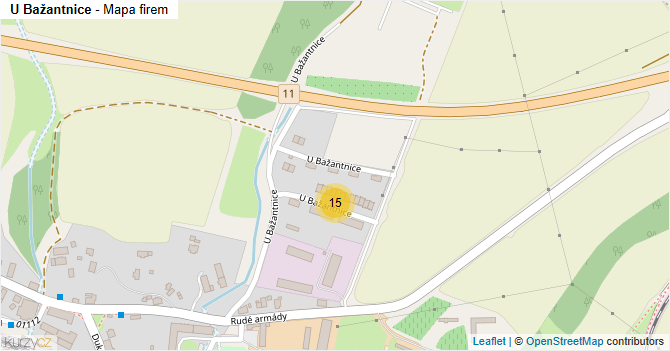 U Bažantnice - mapa firem