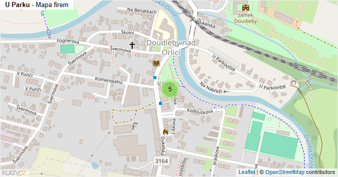 U Parku - mapa firem