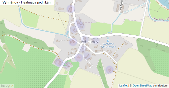 Vyhnánov - mapa podnikání