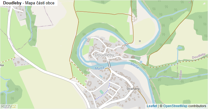 Doudleby - mapa části obce