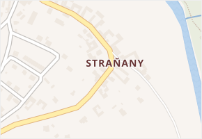 Straňany v obci Doudleby - mapa části obce