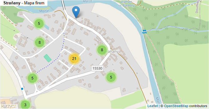 Straňany - mapa firem