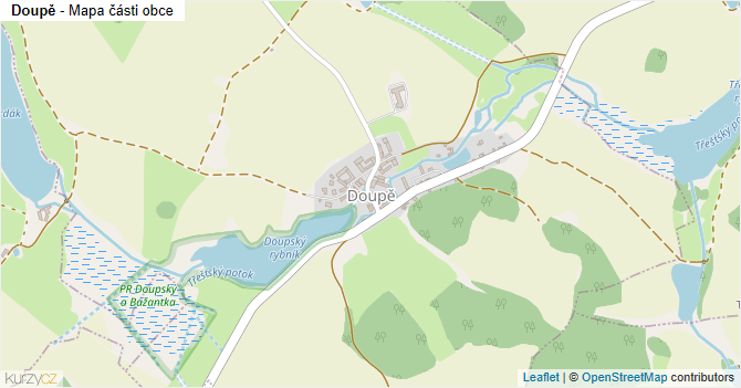 Doupě - mapa části obce