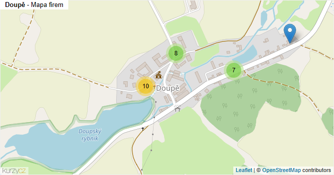 Doupě - mapa firem
