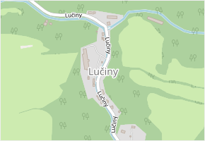 Lučiny v obci Doupovské Hradiště - mapa části obce