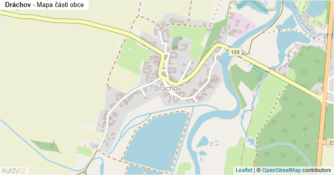 Dráchov - mapa části obce