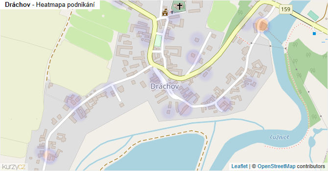 Dráchov - mapa podnikání