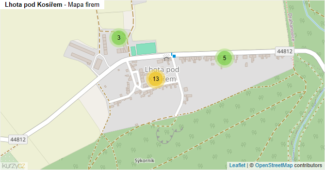 Lhota pod Kosířem - mapa firem