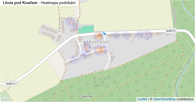 Lhota pod Kosířem - mapa podnikání