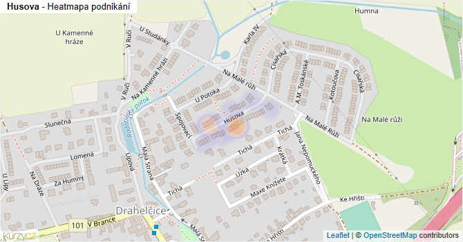 Husova - mapa podnikání
