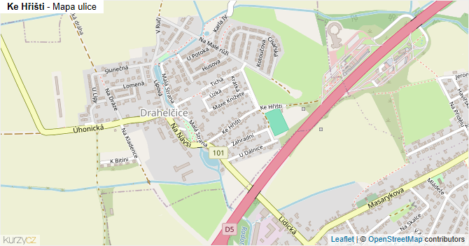 Ke Hřišti - mapa ulice